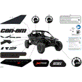 BODY - DECALS - 2025 CAN AM MAVERICK R X RS - TIMELESS BLACK METALLIC - 77" WIDTH - (4)