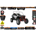 BODY - WARNING DECALS - 2026 CAN AM MAVERICK SPORT 1000R EFI X MR - HYPER SILVER - 64" WIDTH