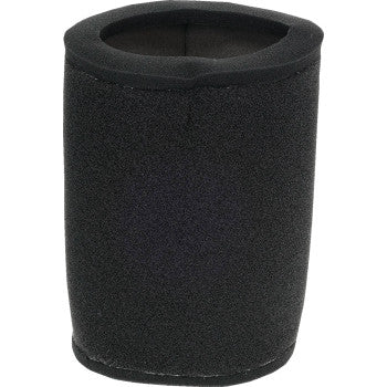 The Yamaha Replacement Air Filter by All Balls is a cylindrical black foam air filter with an open top and closed bottom, engineered as an OEM replacement for small engines or machinery.