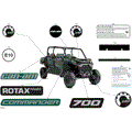BODY - DECALS - 2025 CAN AM COMMANDER MAX 700 DPS - COMPASS GREEN - 60" WIDTH