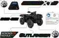 BODY - FEATURE DECALS - 2026 CAN AM OUTLANDER 1000R 4X4 XT - CALI - COMPASS GREEN