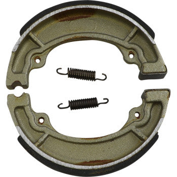 Kawasaki Brake Shoes by Dp Brakes feature two circular metallic shoes, separated at the base, with dual central springs—perfect for riders seeking advanced braking performance using sintered metal pads.