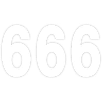Pro Number 6 White 8" by Factory Effex