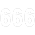 Pro Number 6 White 8" by Factory Effex