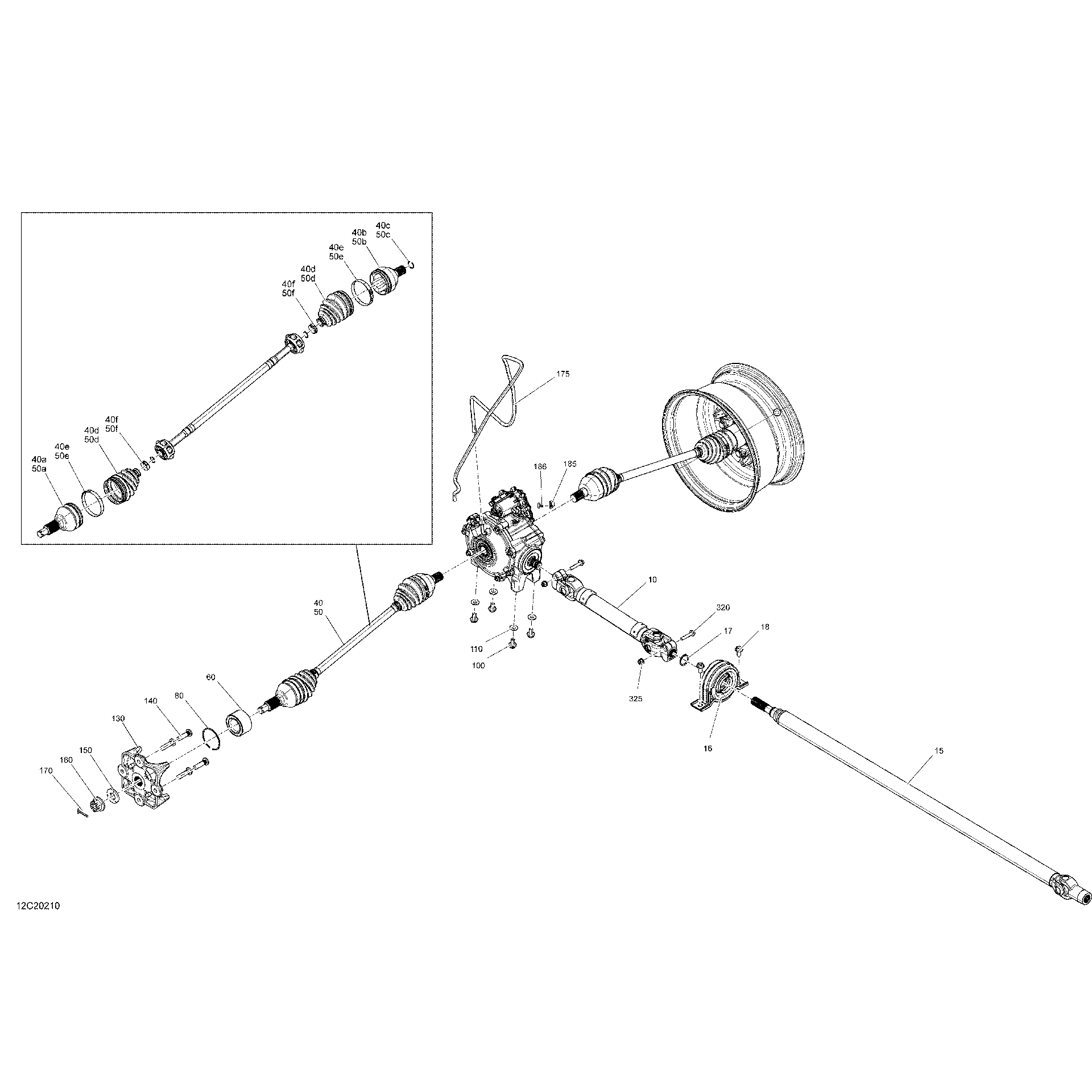 An Image of a Genuine Can-Am Parts Schematic Diagram showing the schematic - FRONT DRIVE - COMMON PARTS