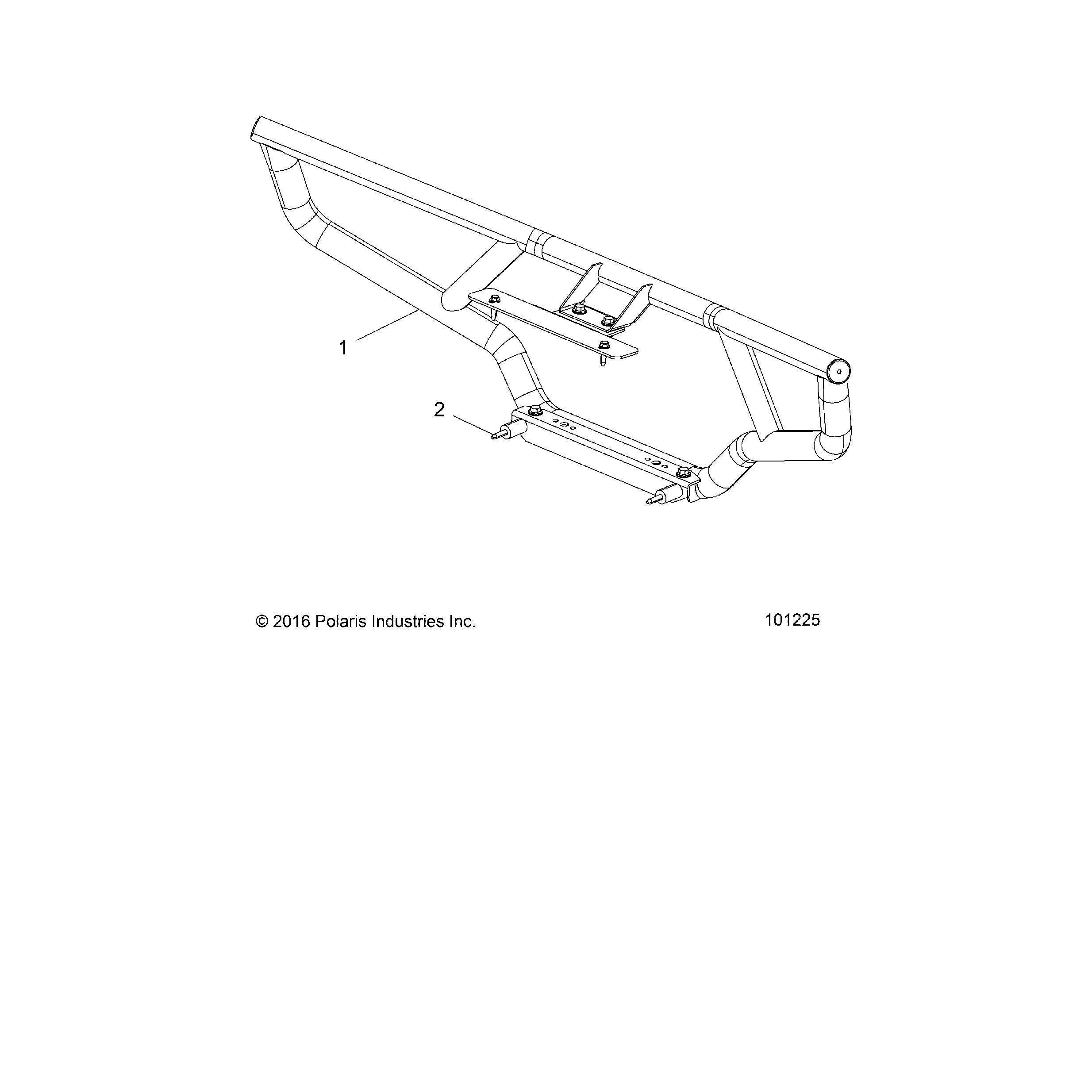 An Image of a Genuine Polaris Parts Schematic Diagram showing the schematic - BODY: BRUSH GUARDS - 2019 POLARIS SPORTSMAN 570 EFI