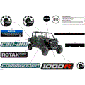 BODY - DECALS - 2024 CAN AM COMMANDER MAX 1000R EFI DPS - TUNDRA GREEN - 60" WIDTH CALI