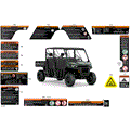 BODY - WARNING DECALS - 2026 CAN AM DEFENDER MAX HD9 - COMPASS GREEN - 62" WIDTH - (2)