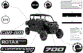 BODY - DECALS - 2025 CAN AM COMMANDER MAX 700 XT - TIMELESS BLACK METALLIC - 60" WIDTH