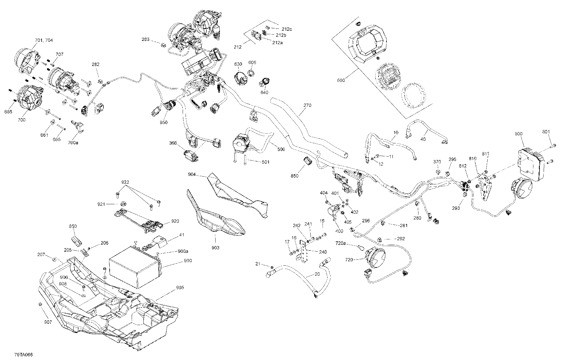 An Image of a Genuine Can-Am Parts Schematic Diagram showing the schematic - ELECTRIC - SYSTEM