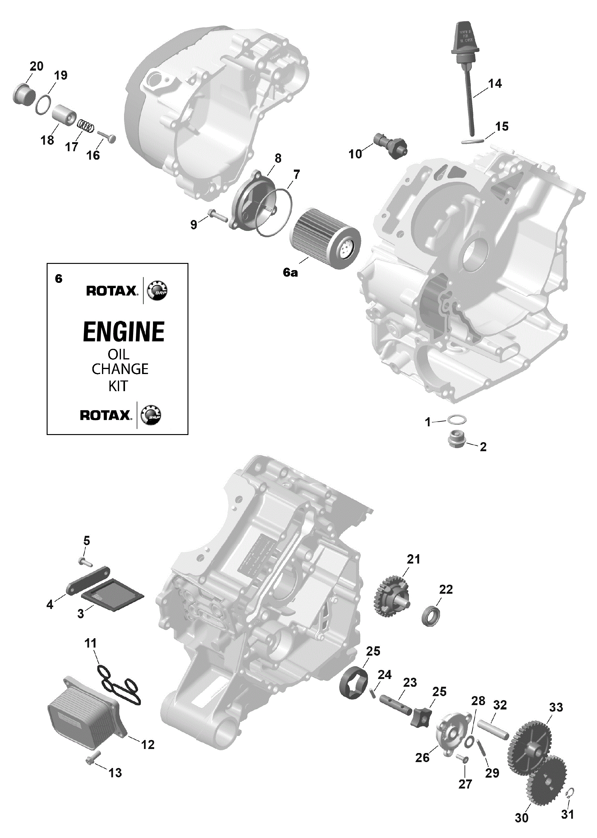 An Image of a Genuine Can-Am Parts Schematic Diagram showing the schematic - ROTAX - ENGINE LUBRICATION