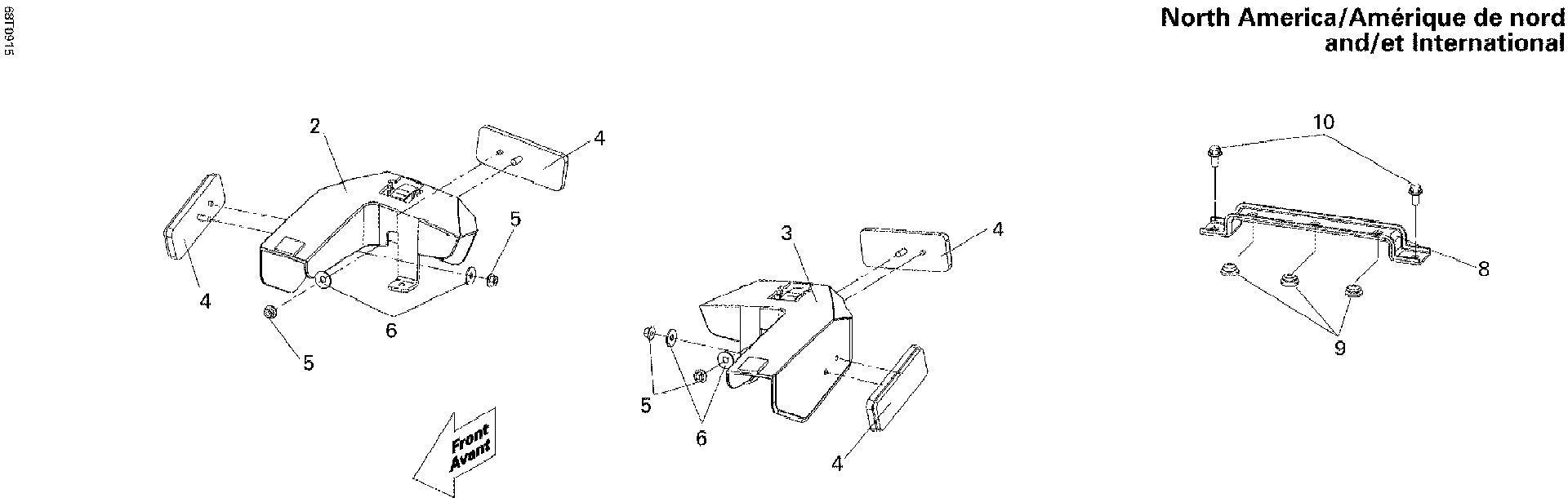 An Image of a Genuine Can-Am Parts Schematic Diagram showing the schematic - REAR REFLECTORS  