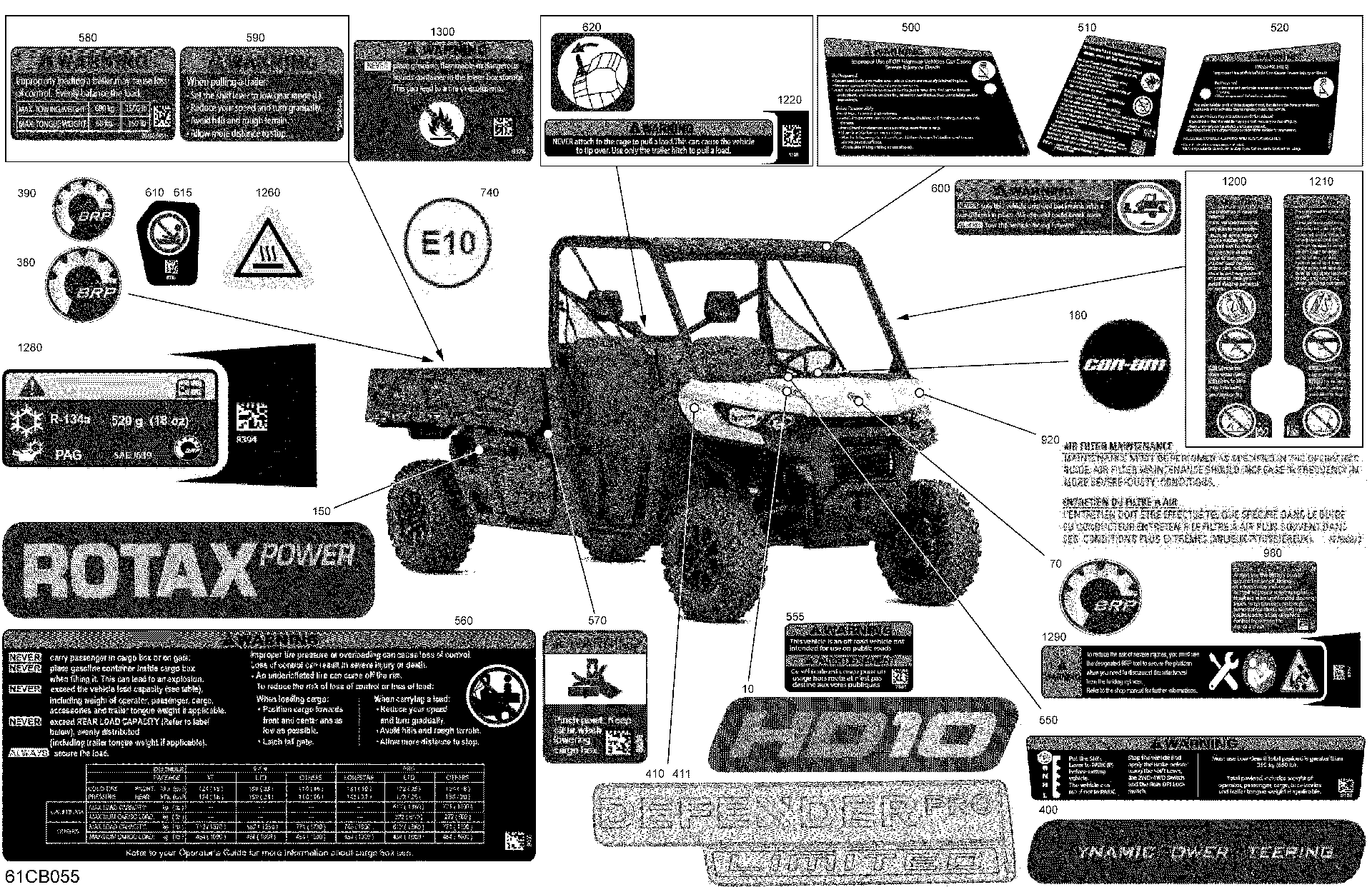 An Image of a Genuine Can-Am Parts Schematic Diagram showing the schematic - BODY - DECALS