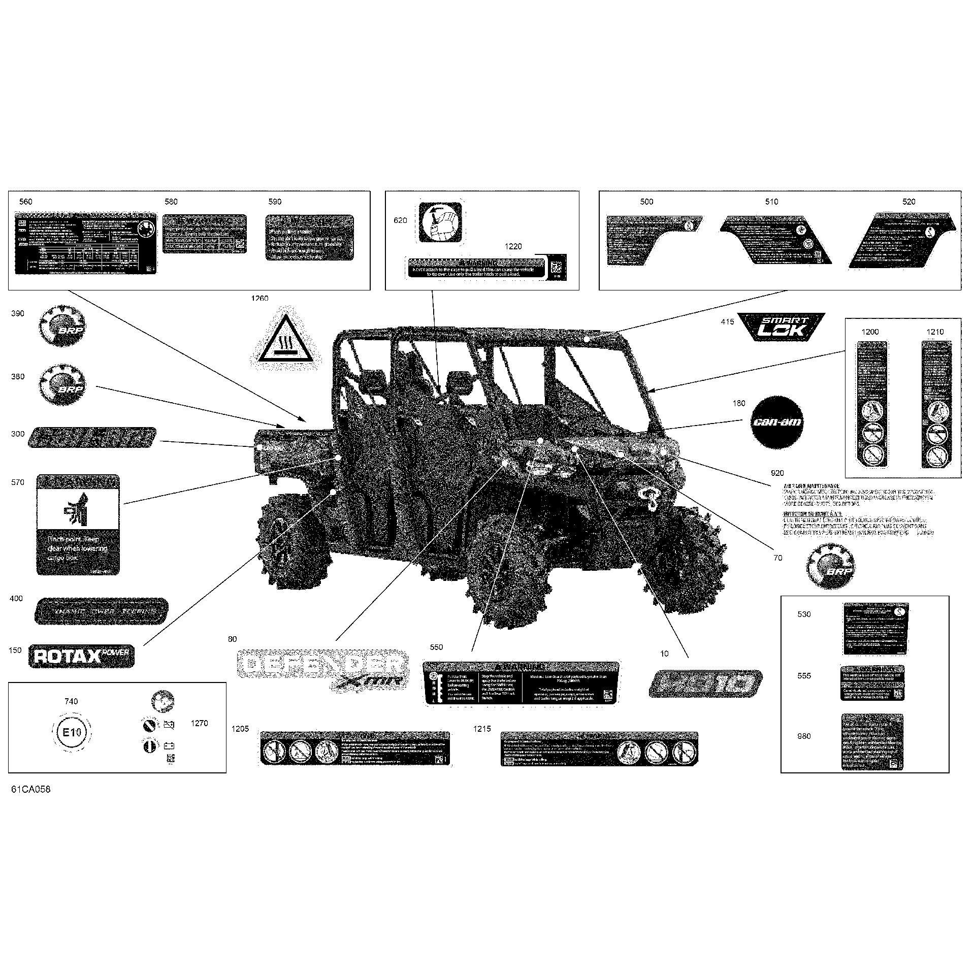 An Image of a Genuine Can-Am Parts Schematic Diagram showing the schematic - BODY - DECALS