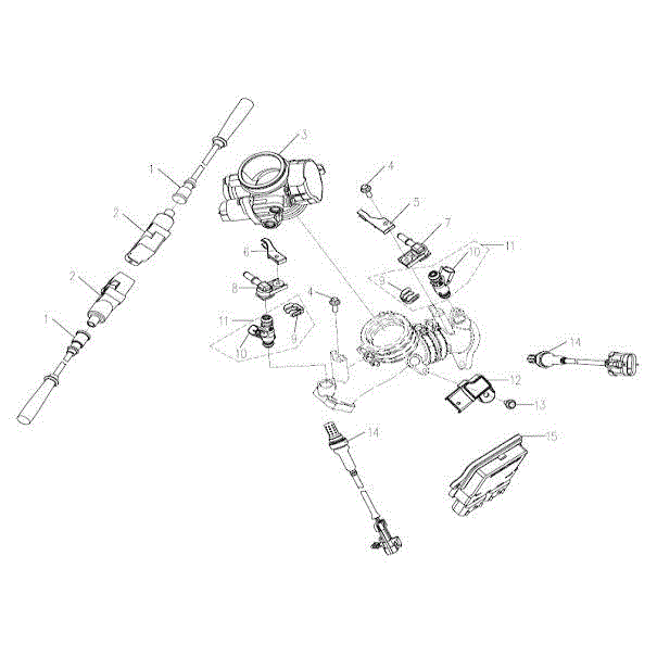 An Image of a Genuine CFMOTO Parts Schematic Diagram showing the schematic - ELECTRIC SYSTEM(2) - 2015 CFMOTO UFORCE 800