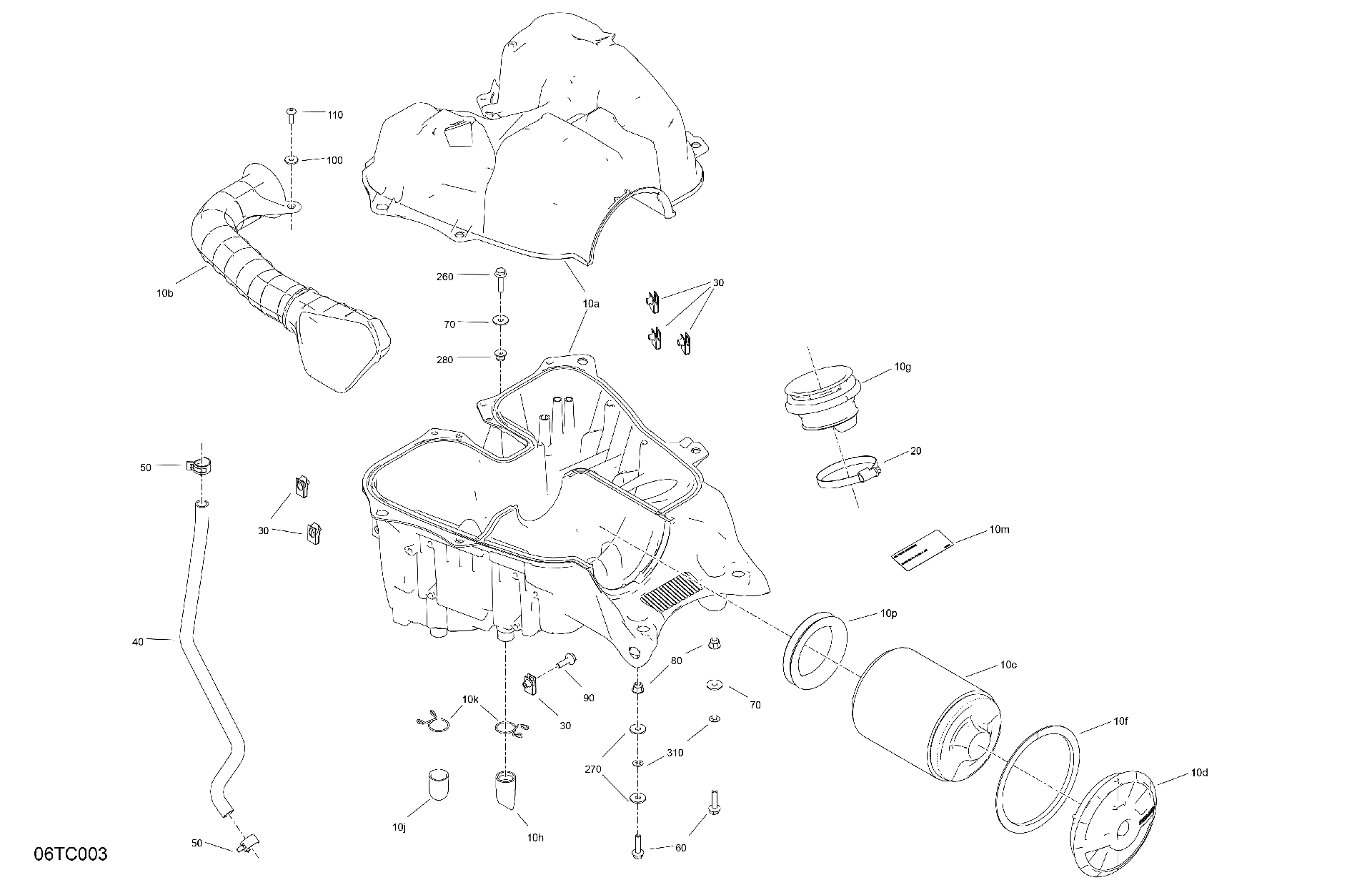 An Image of a Genuine Can-Am Parts Schematic Diagram showing the schematic - ENGINE - AIR INTAKE