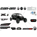 BODY - DECALS - 2026 CAN AM MAVERICK MAX TURBO RR X RS SAS - TIMELESS BLACK METALLIC - 72" WIDTH CALI