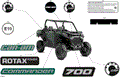 BODY - DECALS - 2025 CAN AM COMMANDER 700 DPS - COMPASS GREEN - 60" WIDTH CALI