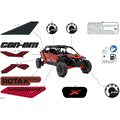 BODY - DECALS - 2025 CAN AM MAVERICK R MAX X - LEGION RED - 77" WIDTH CALI