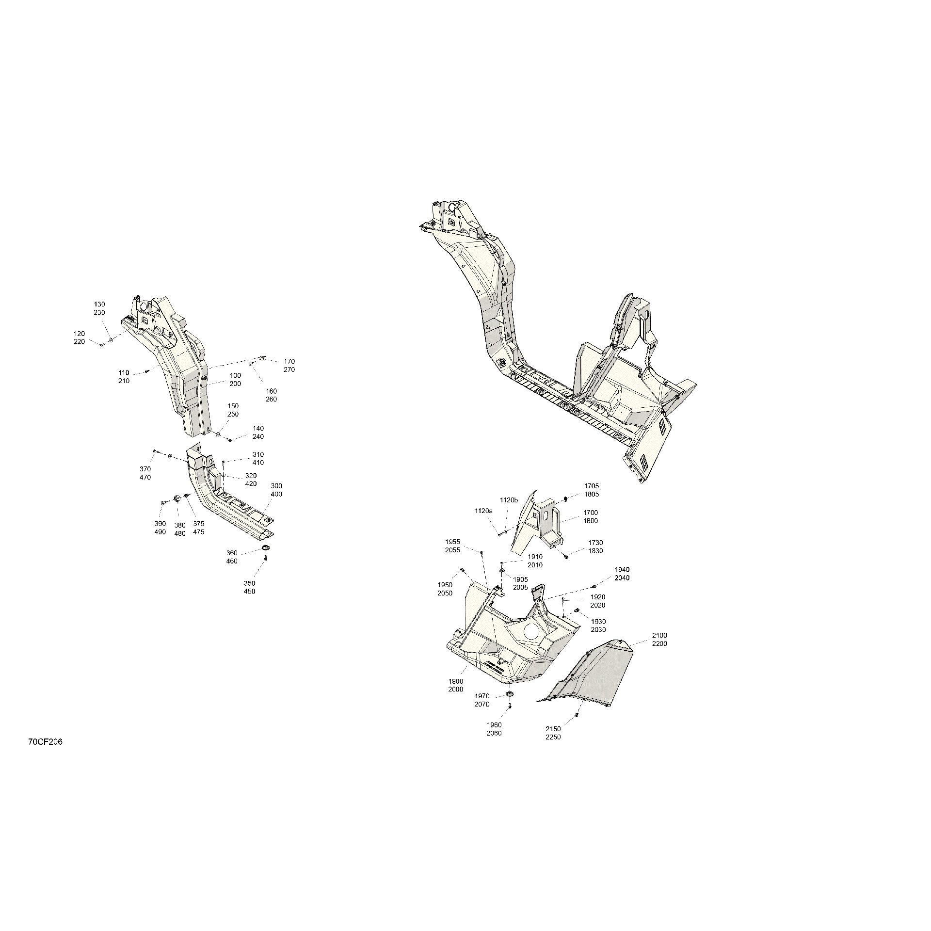 An Image of a Genuine Can-Am Parts Schematic Diagram showing the schematic - BODY - SYSTEM