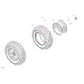 DRIVE - FRONT WHEELS - 2024 CAN AM DEFENDER HD9 XT - FIERY RED METALLIC - 62" WIDTH