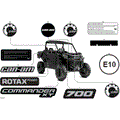BODY - DECALS - 2026 CAN AM COMMANDER 700 EFI XT - TIMELESS BLACK METALLIC - 60" WIDTH - (2)