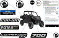 BODY - DECALS - 2024 CAN AM COMMANDER 700 EFI XT - TIMELESS BLACK METALLIC - 60" WIDTH