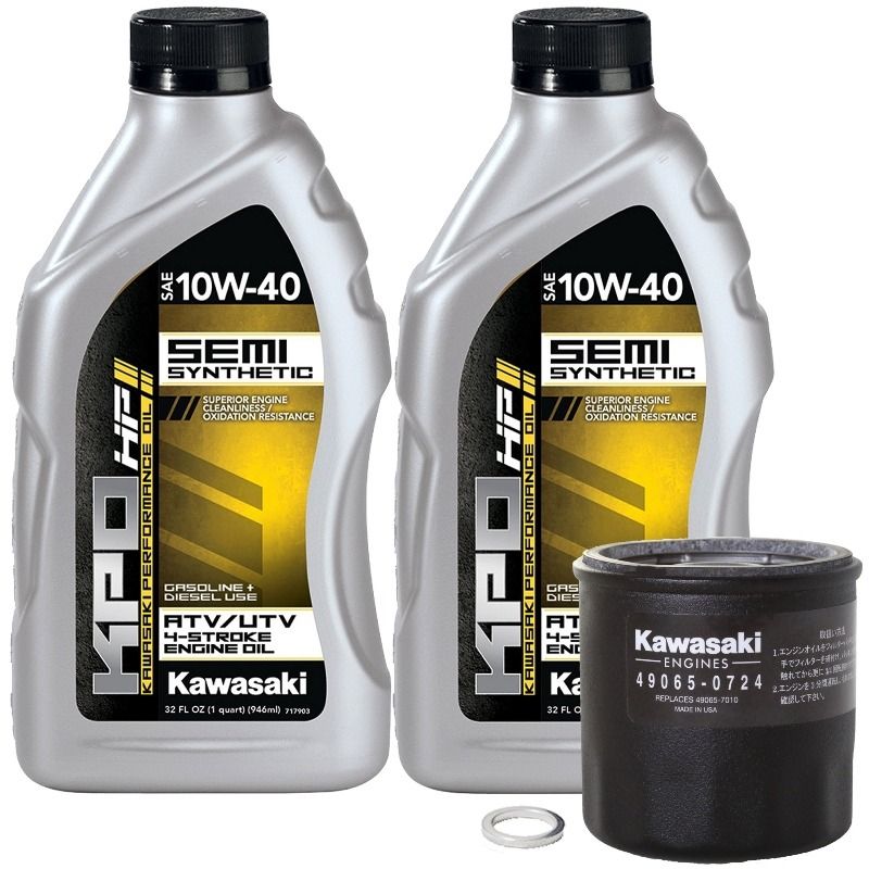 Kawasaki 10W-40 KPO Oil Change Kit - 2-Quart - 2017-2026 Mule SX By Kawasaki