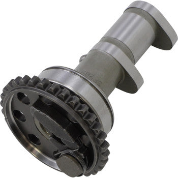 The Yamaha Camshaft Exhaust Stage 2 by Hot Cams is a metal camshaft with toothed gear and optimized lobes, designed for internal combustion engines to enhance valve timing, boost power, and improve throttle response—ideal for stage 2 performance upgrades.