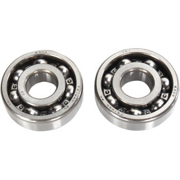 The Hot Rods Counter Balancer Bearing Kit for Kawasaki, Suzuki, and Arctic Cat features two metal ball bearings with exposed balls in a circular pattern—perfect replacement parts for 4-stroke engine counter balancers.