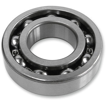 A close-up of the Crankshaft Bearing by Epi, designed for Polaris 2-stroke ATVs, showing its metallic inner and outer rings with multiple steel balls evenly spaced between them.