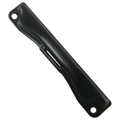 Black metal frame fixing bracket seat with elongated shape and mounting holes on both ends.
