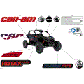 BODY - DECALS - 2026 CAN AM MAVERICK TURBO RR RS - DUSTY NAVY SATIN - 72" WIDTH CALI