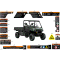 BODY - WARNING DECALS - 2025 CAN AM DEFENDER PRO HD10 DPS - COMPASS GREEN - 64" WIDTH CALI