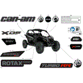 BODY - DECALS - 2026 CAN AM MAVERICK TURBO RR X DS SAS - TIMELESS BLACK METALLIC - 64" WIDTH CALI