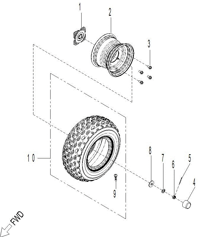 An Image of a Genuine Can-Am Parts Schematic Diagram showing the schematic - DRIVE - REAR WHEEL 70