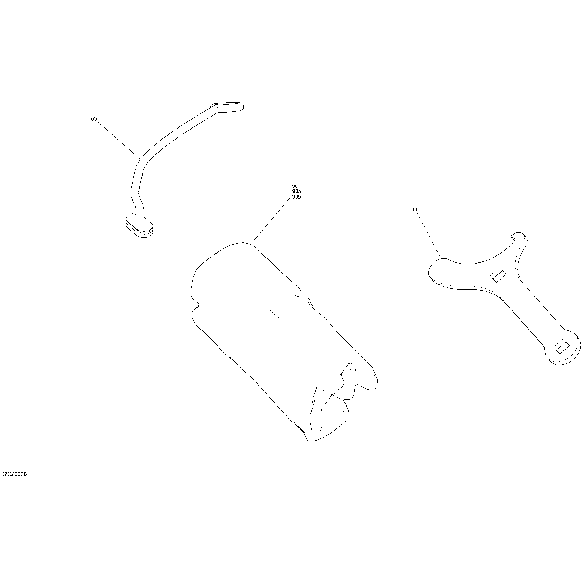 An Image of a Genuine Can-Am Parts Schematic Diagram showing the schematic - STORAGE TRAY