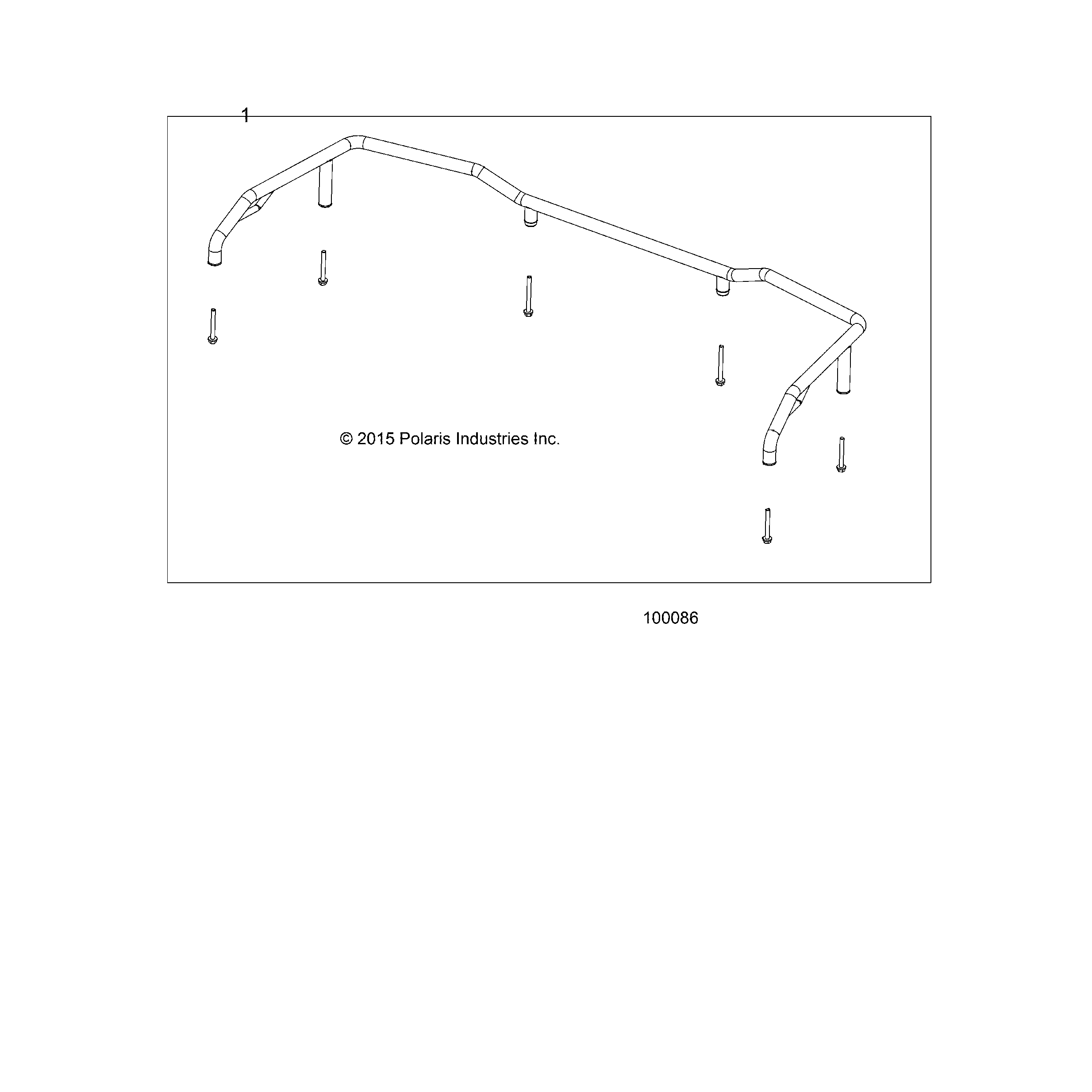 An Image of a Genuine Polaris Parts Schematic Diagram showing the schematic - BODY: FRONT RACK EXTENDER - 2016 POLARIS SPORTSMAN XP 1000