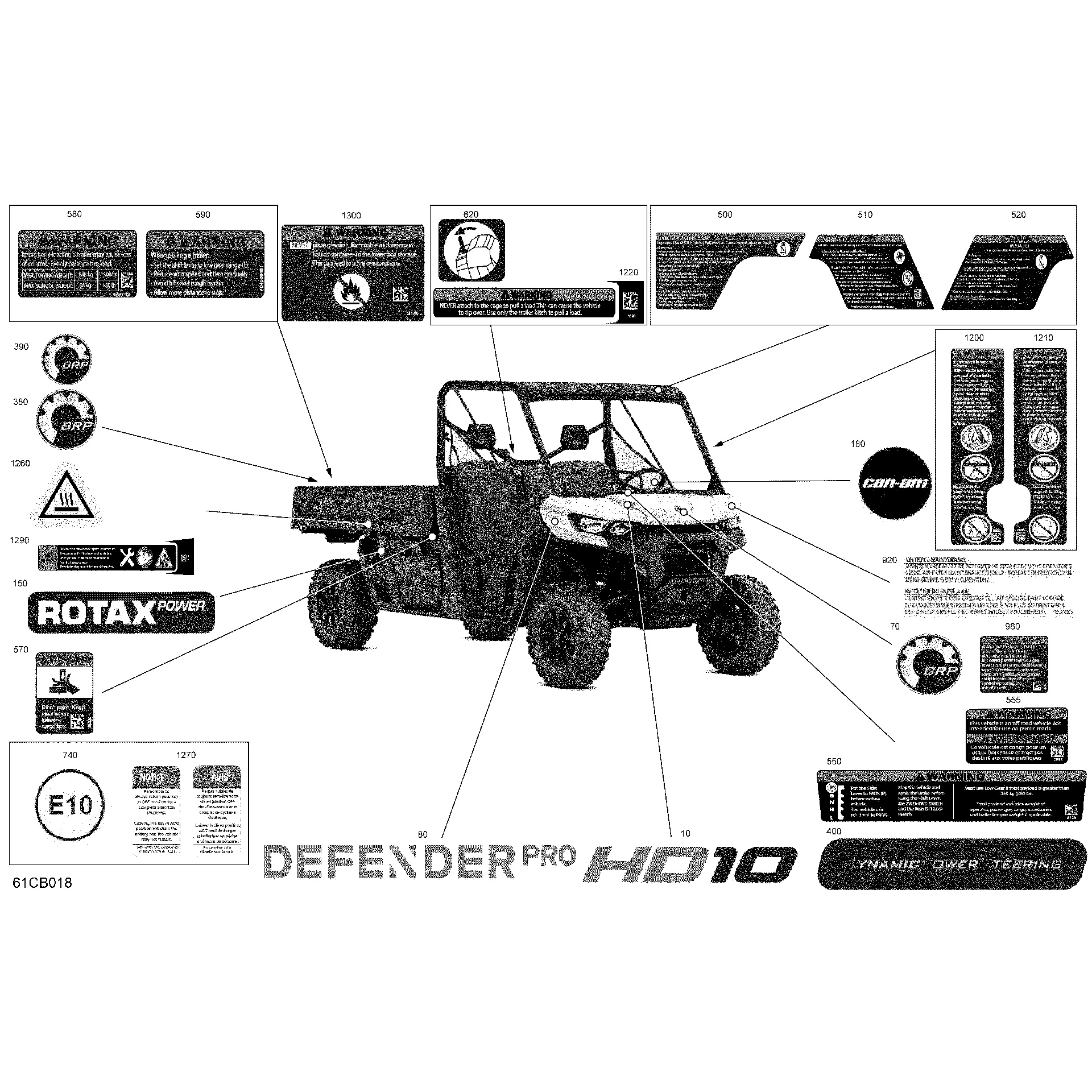 An Image of a Genuine Can-Am Parts Schematic Diagram showing the schematic - BODY - DECALS