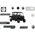BODY - DECALS - 2025 CAN AM DEFENDER MAX HD10 XT - STEALTH BLACK - 64" WIDTH CALI