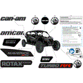 BODY - DECALS - 2024 CAN AM MAVERICK MAX TURBO RR X RS SMART SHOCK 72 INCH SAS - TIMELESS BLACK METALLIC - 72" WIDTH SAS