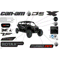 BODY - DECALS - 2026 CAN AM MAVERICK MAX TURBO RR X DS - TIMELESS BLACK METALLIC - 64" WIDTH