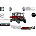 BODY - DECALS - 2024 CAN AM DEFENDER MAX HD10 LTD CAB - FIERY RED METALLIC - 67" WIDTH CALI