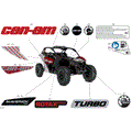 BODY - DECALS - 2025 CAN AM MAVERICK TURBO DS 64 INCH - FIERY RED METALLIC - 64" WIDTH CALI