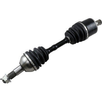 The Can Am Outlander Can Am Renegade Axle Kit Complete Standard Rear Left & Right Middle Right by Moose Offroad features chrome-moly steel axles, stainless steel clamps, metal ends, and black rubber boots to transfer power to the wheels.