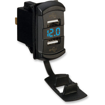 Dual USB Charger with Voltage Monitor by Moose Offroad