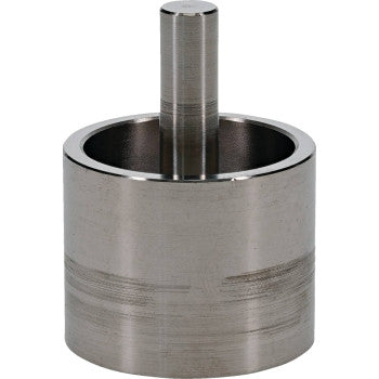 The All Balls Brake Caliper Piston is a metallic, cylindrical component with a central raised rod, crafted from 304 stainless steel. Its smooth, reflective finish and visible precision-machined marks highlight its high-grade construction.