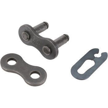 The 520 NZ Connecting Link Clip by Did is a metal bicycle chain master link set with two outer plates, two connecting pins, and a clip, all displayed on a white background.