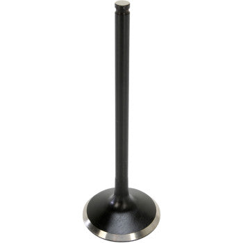The Polaris Exhaust Valve 32.44 mm Standard by Kibblewhite is a corrosion-resistant EV8 stainless steel valve featuring a long cylindrical stem and flat circular head, displayed upright on a white background.