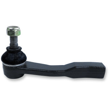 The Tie Rod End Left & Right Outer by Epi, shown against a white background, features OEM quality with a black finish and metal bolt on top, attached to an angled arm as a direct replacement part.